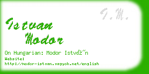 istvan modor business card